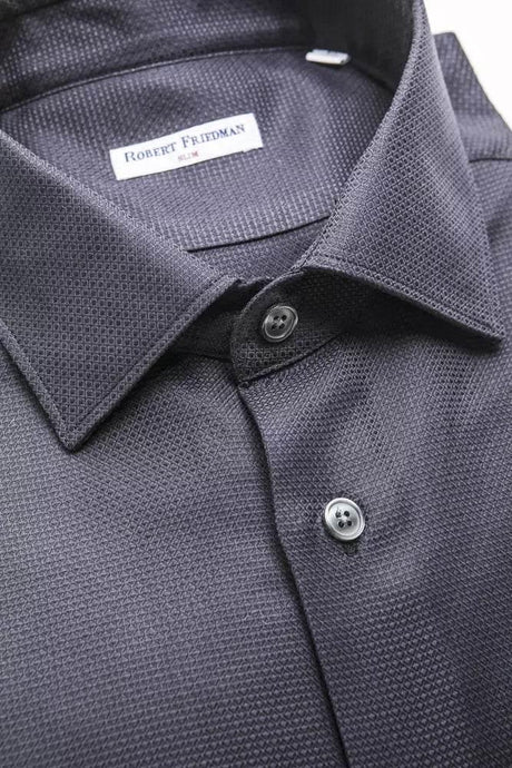 Robert Friedman Blue Cotton Men Shirt - Hilstor