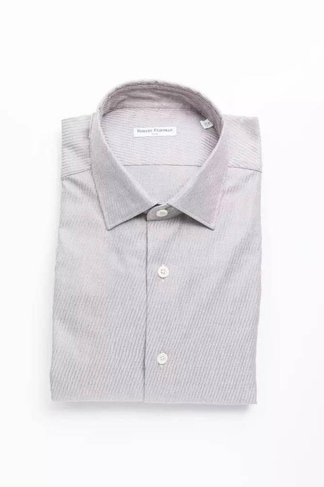 Robert Friedman Beige Cotton Men Shirt - Hilstor