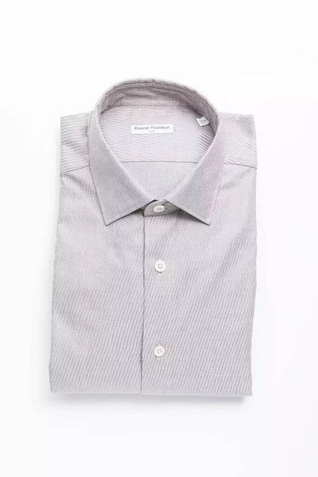 Robert Friedman Beige Cotton Men Shirt - Hilstor