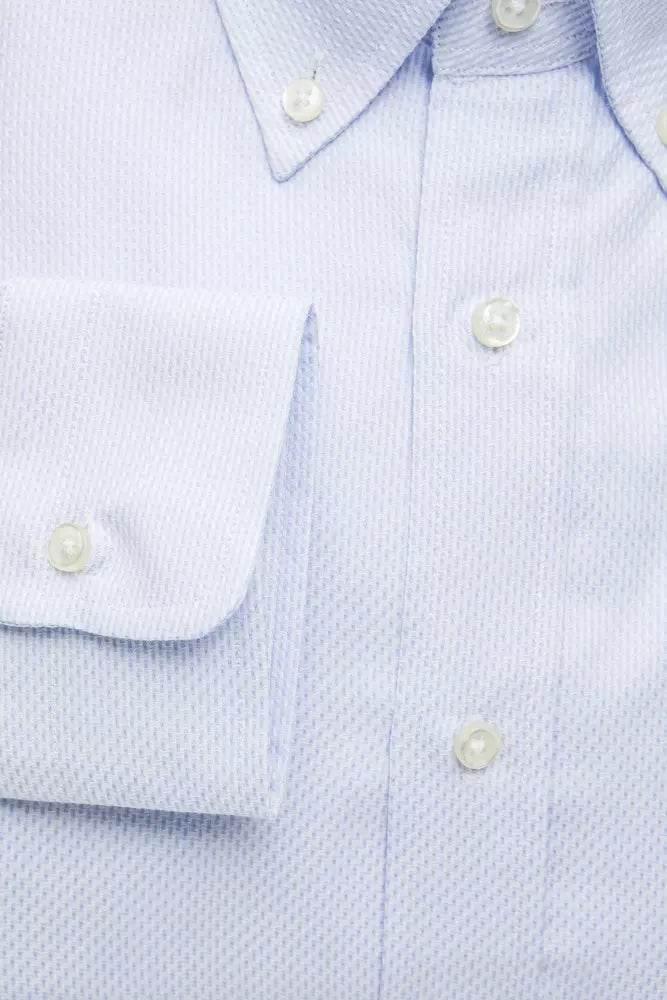 Robert Friedman Light Blue Cotton Men Shirt - Hilstor
