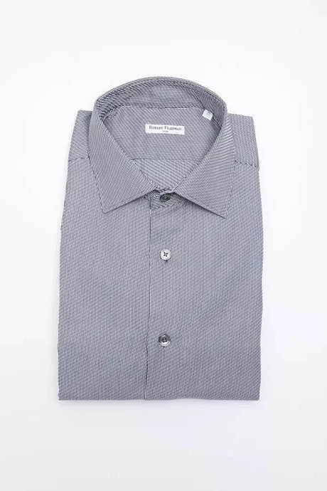 Robert Friedman Blue Cotton Men Shirt - Hilstor