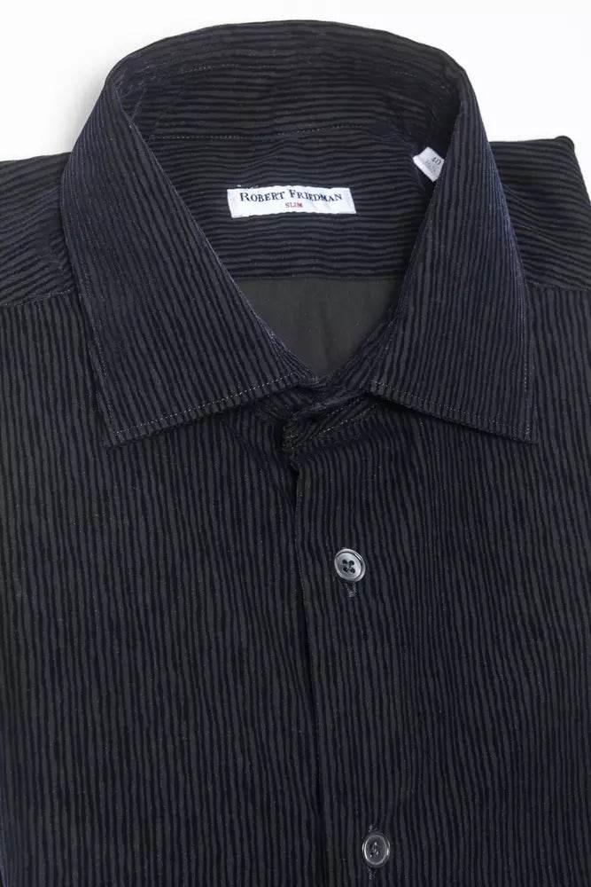 Robert Friedman Black Cotton Men Shirt - Hilstor