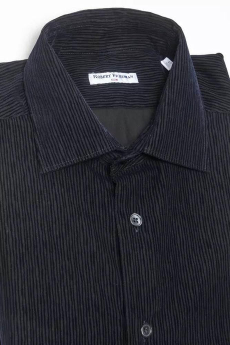 Robert Friedman Black Cotton Men Shirt - Hilstor