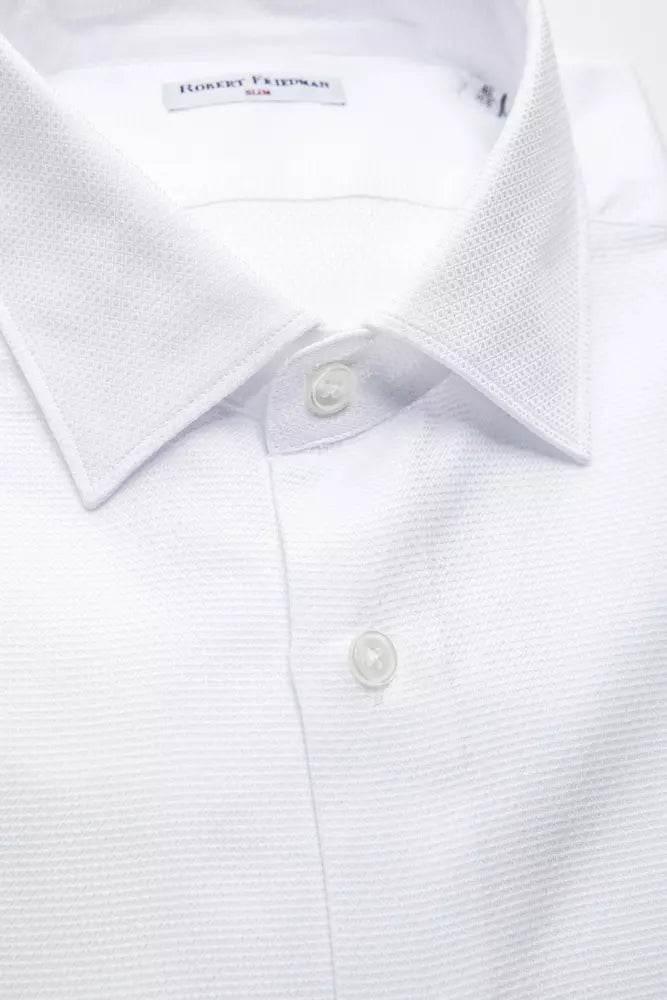 Robert Friedman White Cotton Men Shirt - Hilstor