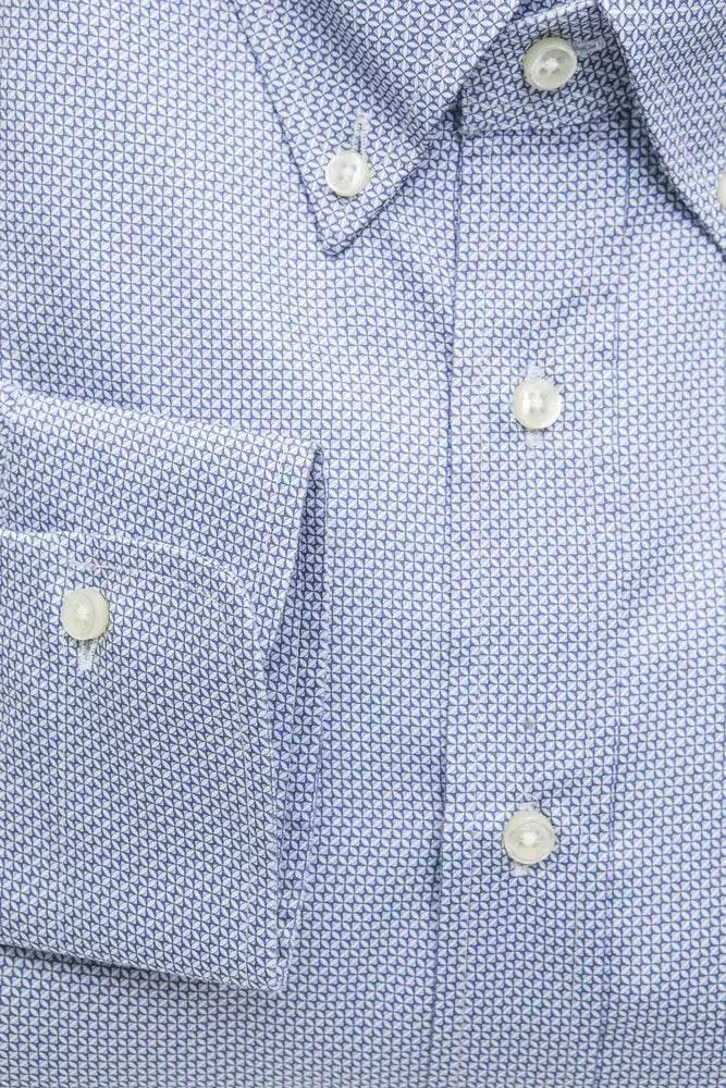 Robert Friedman Light Blue Cotton Men Shirt - Hilstor