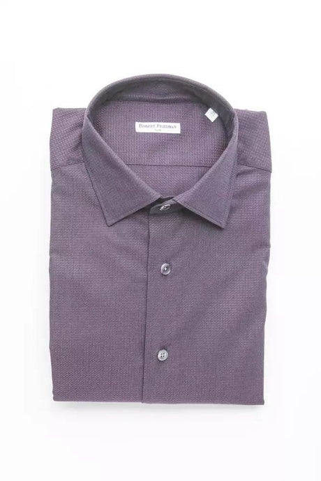 Robert Friedman Burgundy Cotton Men Shirt - Hilstor