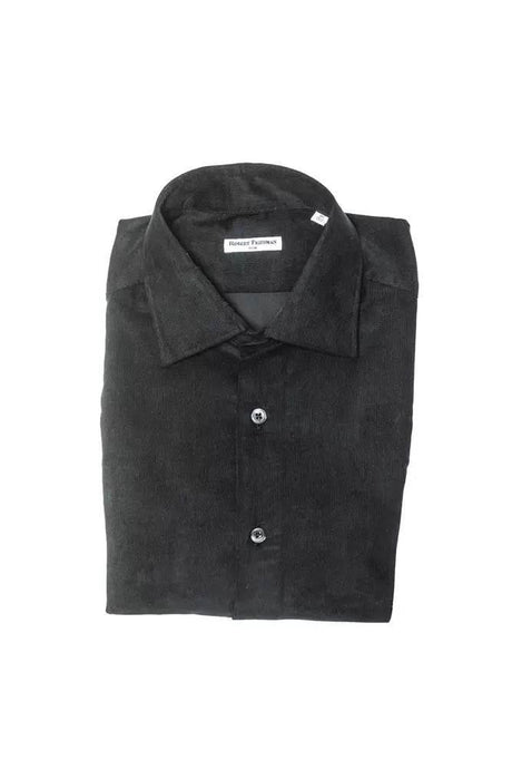 Robert Friedman Black Cotton Men Shirt - Hilstor
