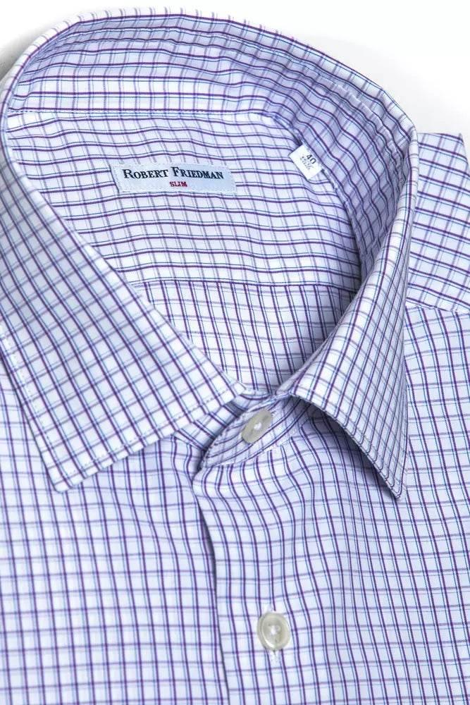 Robert Friedman Burgundy Cotton Men Shirt - Hilstor