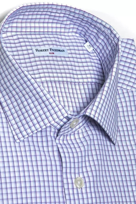 Robert Friedman Burgundy Cotton Men Shirt - Hilstor