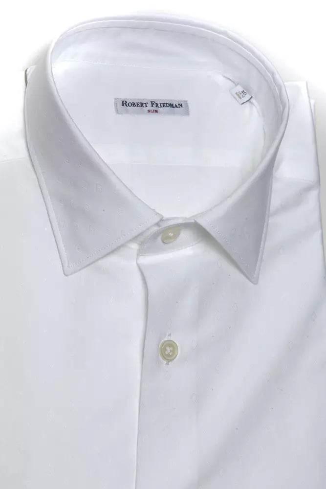 Robert Friedman White Cotton Men Shirt - Hilstor