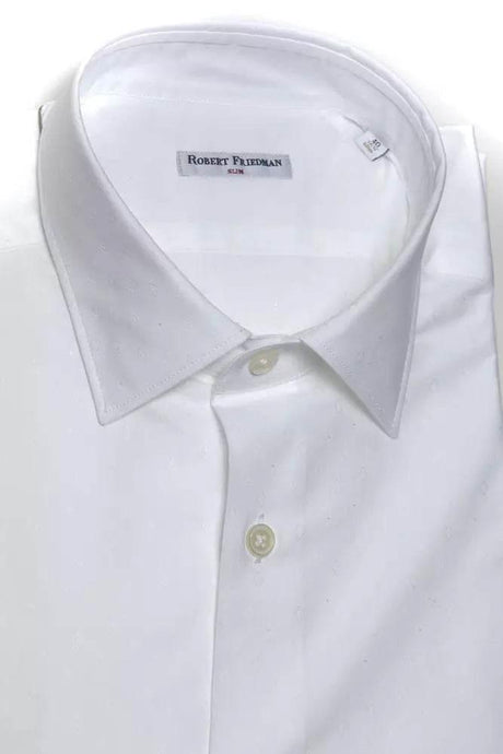 Robert Friedman White Cotton Men Shirt - Hilstor
