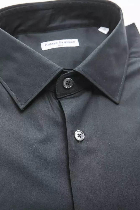 Robert Friedman Black Cotton Men Shirt - Hilstor