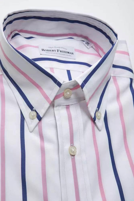 Robert Friedman White Cotton Men Shirt - Hilstor
