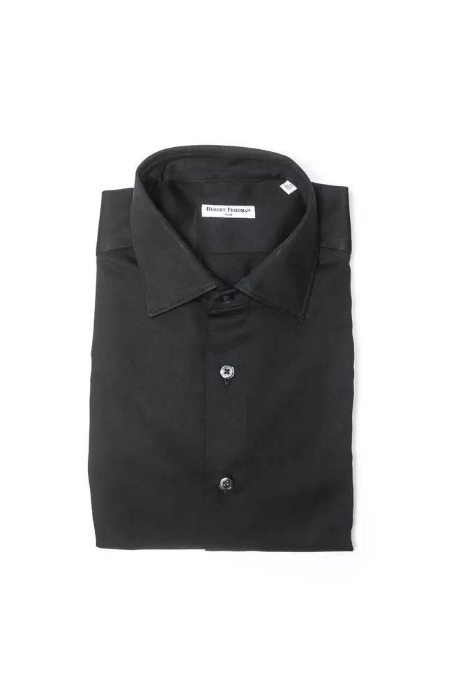 Robert Friedman Black Cotton Men Shirt - Hilstor
