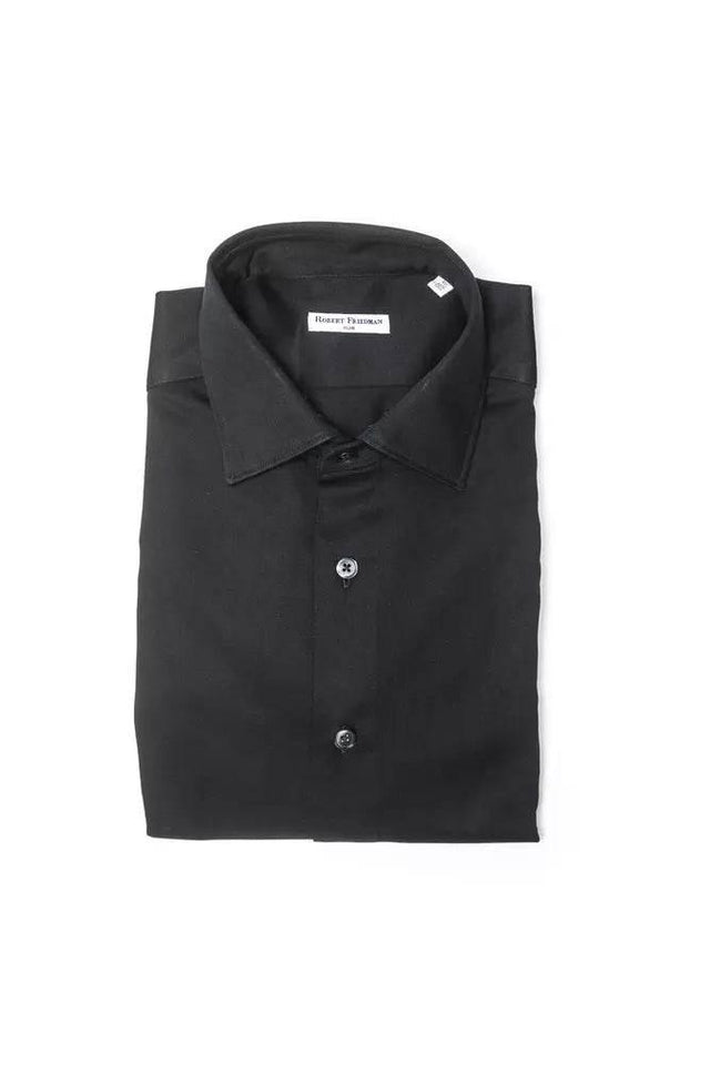 Robert Friedman Black Cotton Men Shirt - Hilstor