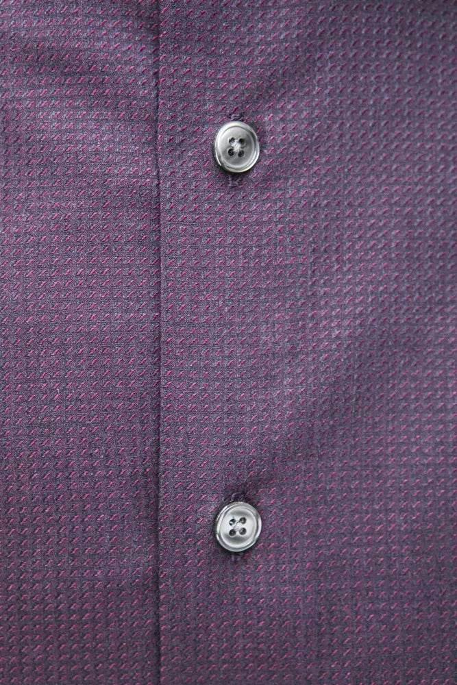 Robert Friedman Burgundy Cotton Men Shirt - Hilstor
