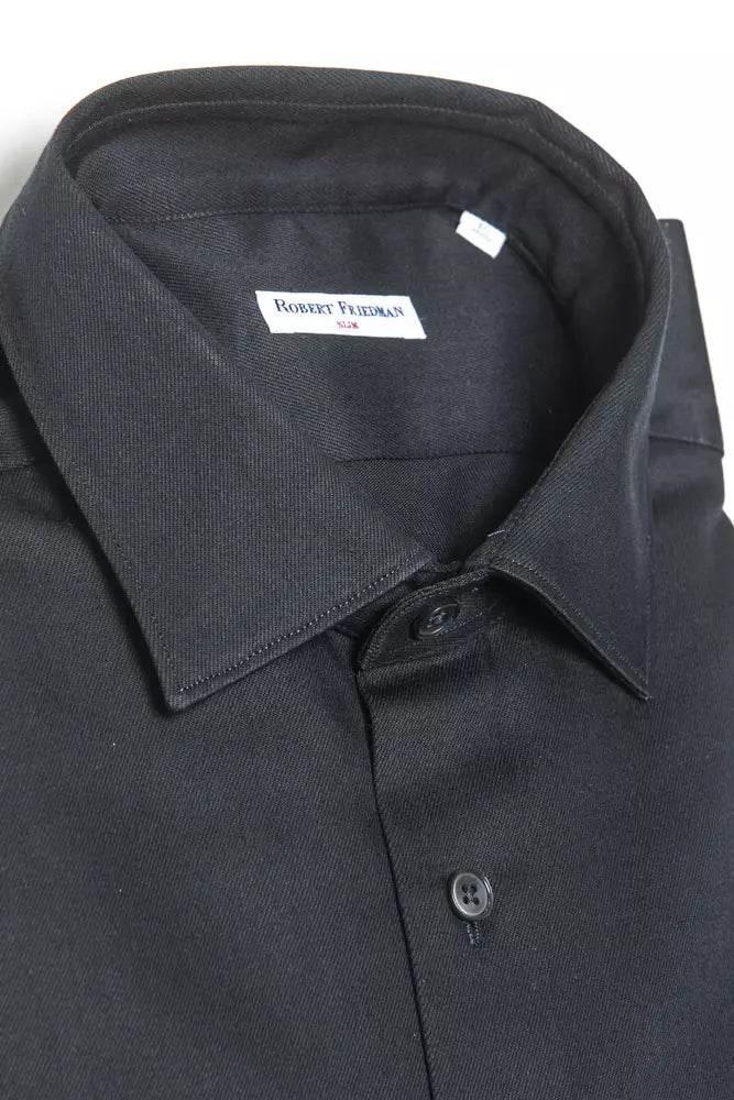 Robert Friedman Black Cotton Men Shirt - Hilstor