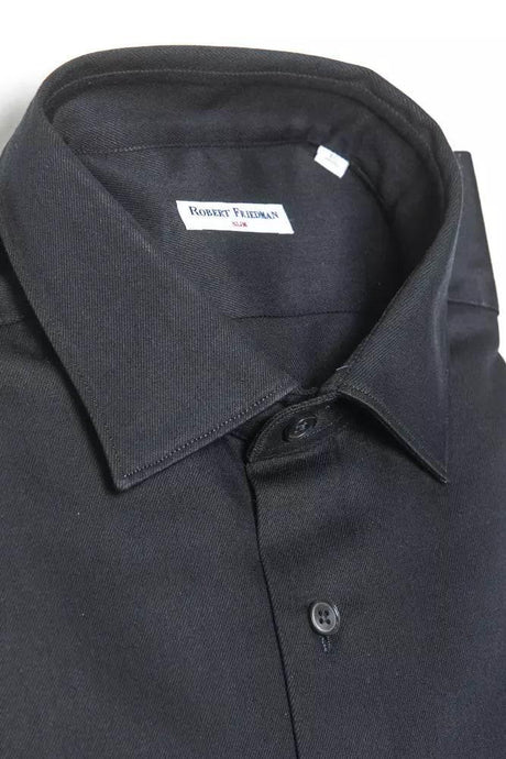 Robert Friedman Black Cotton Men Shirt - Hilstor