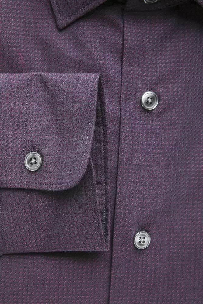 Robert Friedman Burgundy Cotton Men Shirt - Hilstor