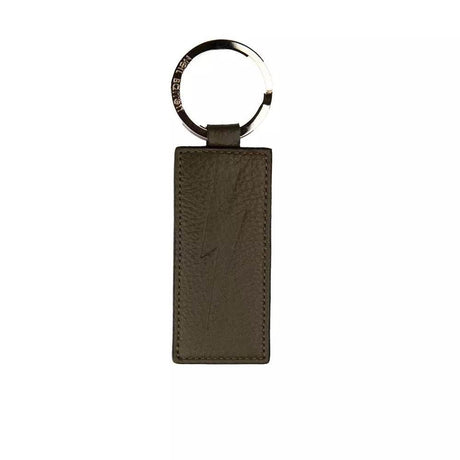 Neil Barrett Green Leather Men Keychain - Hilstor