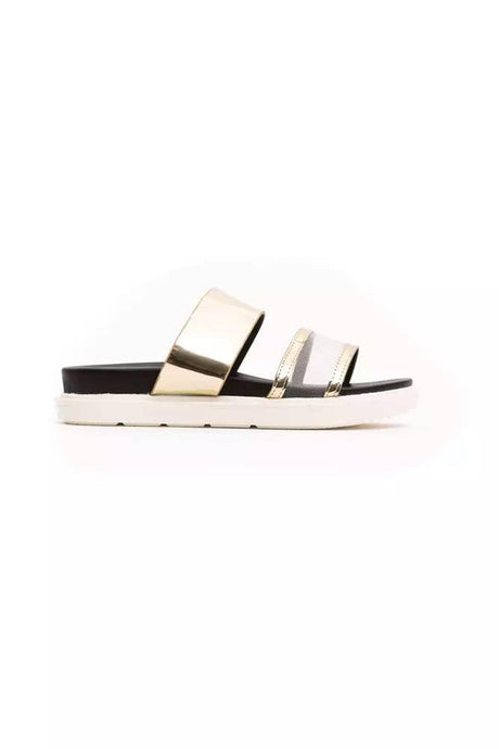 Péché Originel Gold Polyethylene Women Sandal - Hilstor