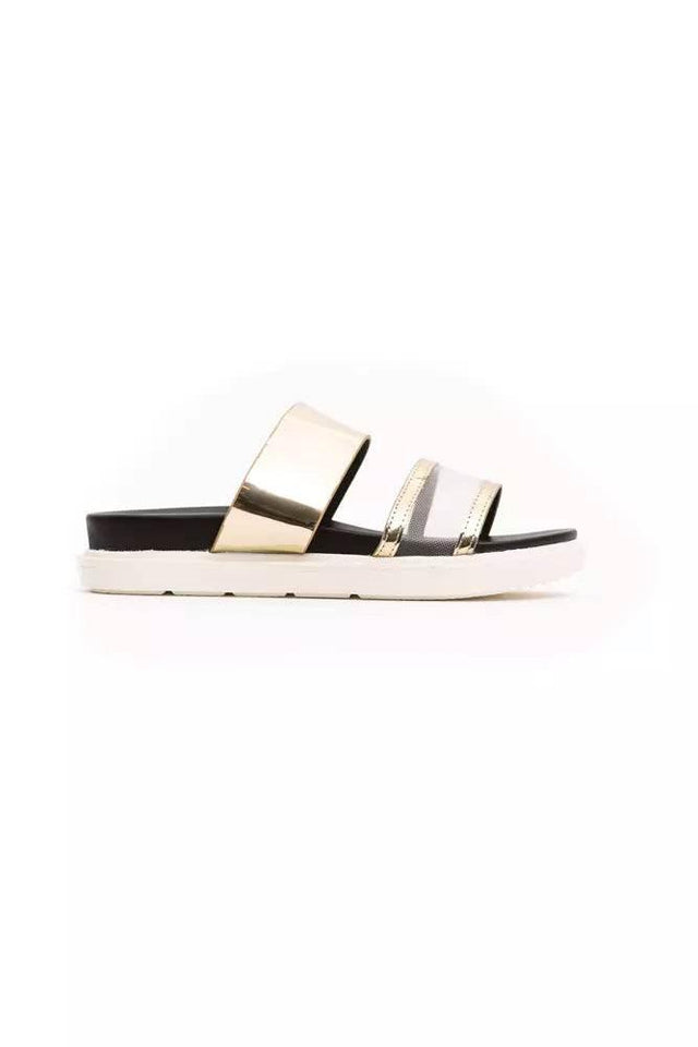 Péché Originel Gold Polyethylene Women Sandal - Hilstor