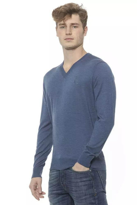 Billionaire Italian Couture Elegant Cashmere V-Neck Men's Sweater - Hilstor