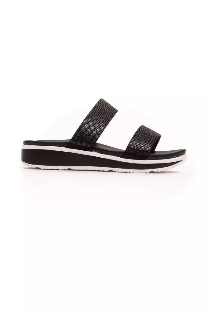 Péché Originel Chic Rhinestone Twin-Strap Low Sandals - Hilstor