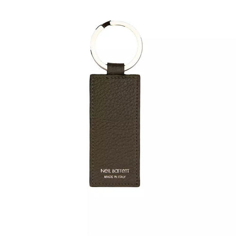 Neil Barrett Green Leather Men Keychain - Hilstor