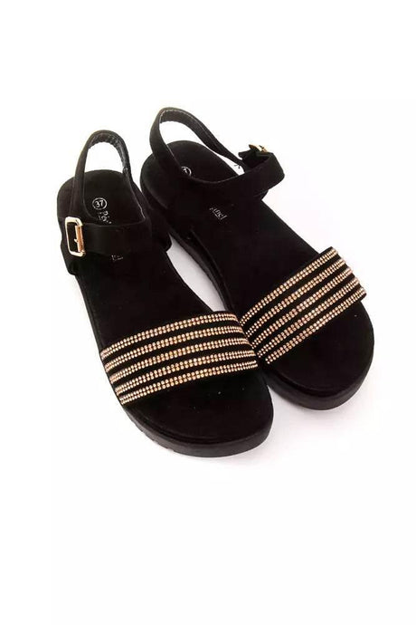 Péché Originel Gold Textile Women Sandal - Hilstor