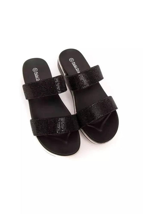 Péché Originel Chic Rhinestone Twin-Strap Low Sandals - Hilstor