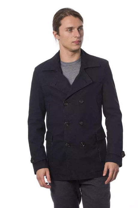 Verri Blue Cotton Men Blazer - Hilstor