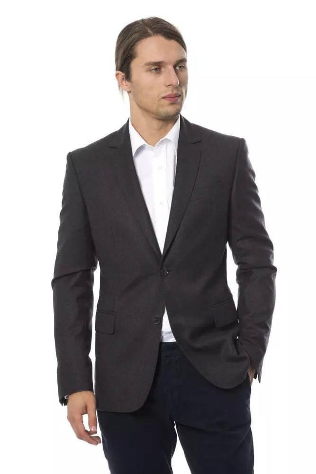 Verri Gray Wool Men Blazer - Hilstor