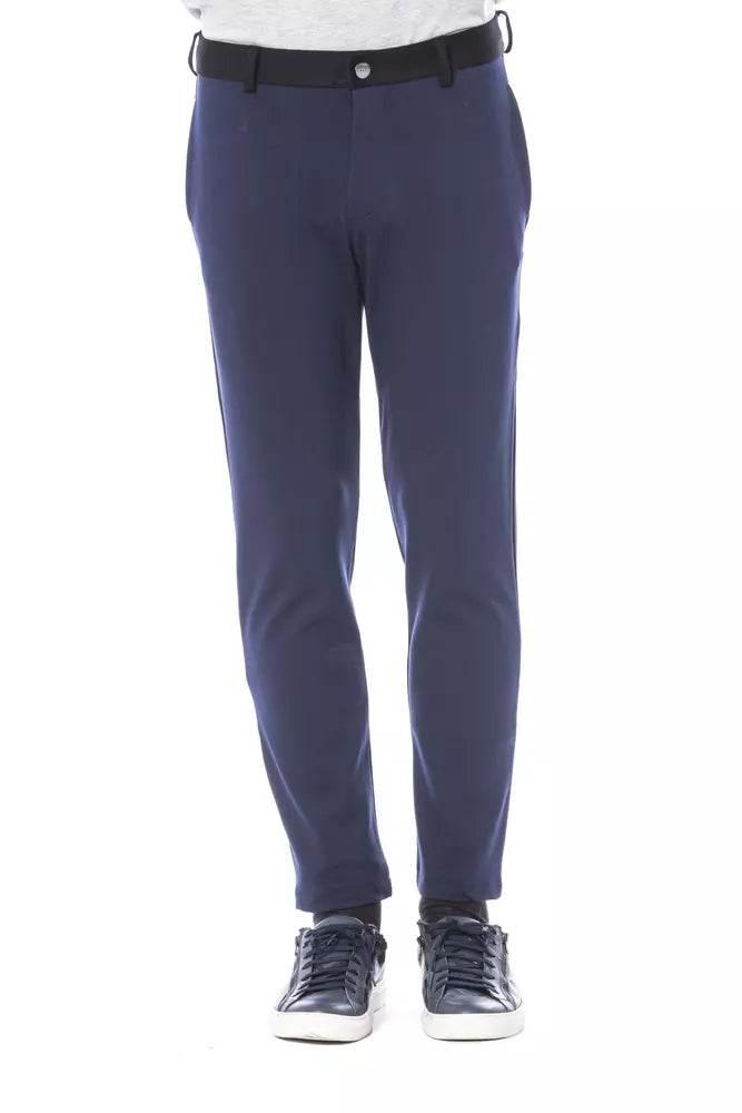 Verri Blue Viscose Men Pant - Hilstor