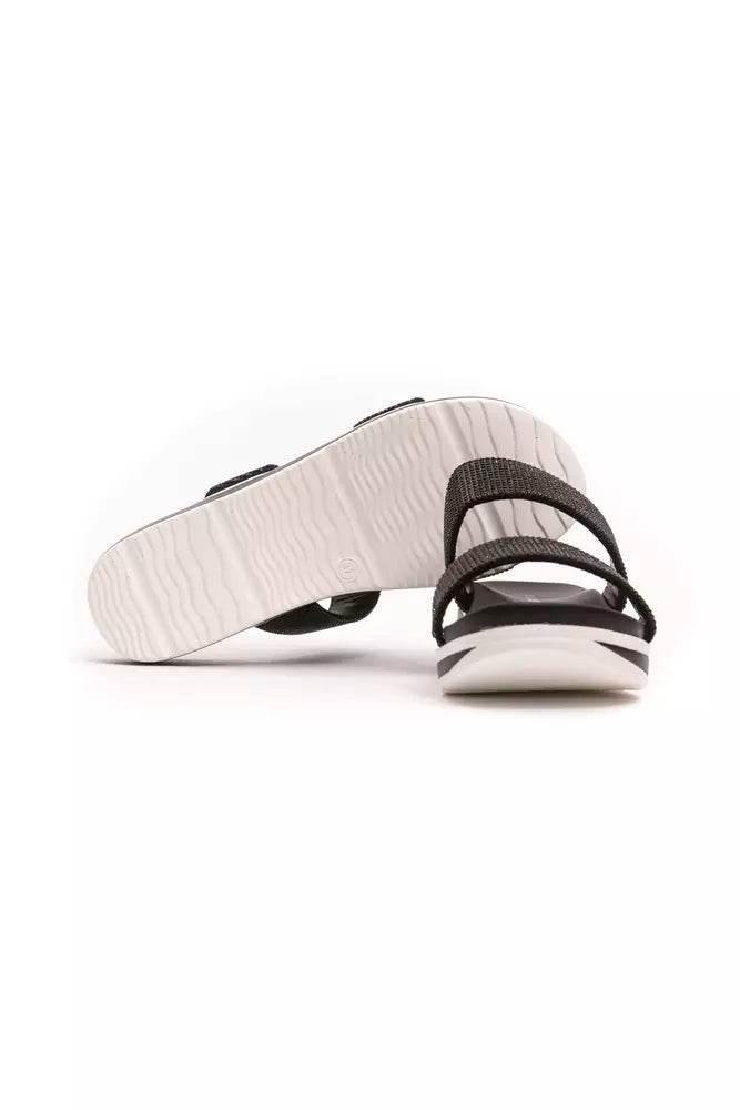 Péché Originel Chic Rhinestone Twin-Strap Low Sandals - Hilstor