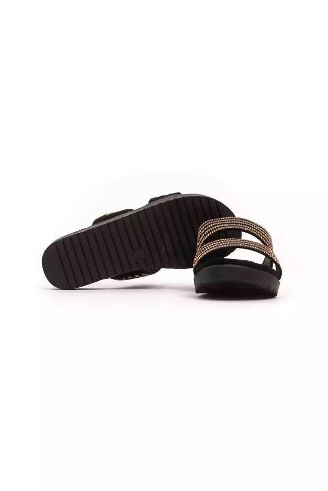 Péché Originel Gold Textile Women Sandal - Hilstor