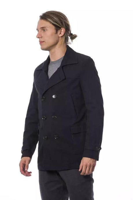 Verri Blue Cotton Men Blazer - Hilstor