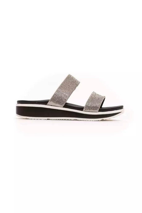 Péché Originel Silver Textile Women Sandal - Hilstor