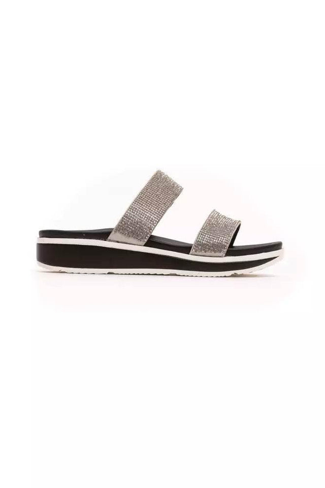 Péché Originel Silver Textile Women Sandal - Hilstor