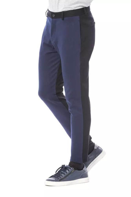 Verri Blue Viscose Men Pant - Hilstor