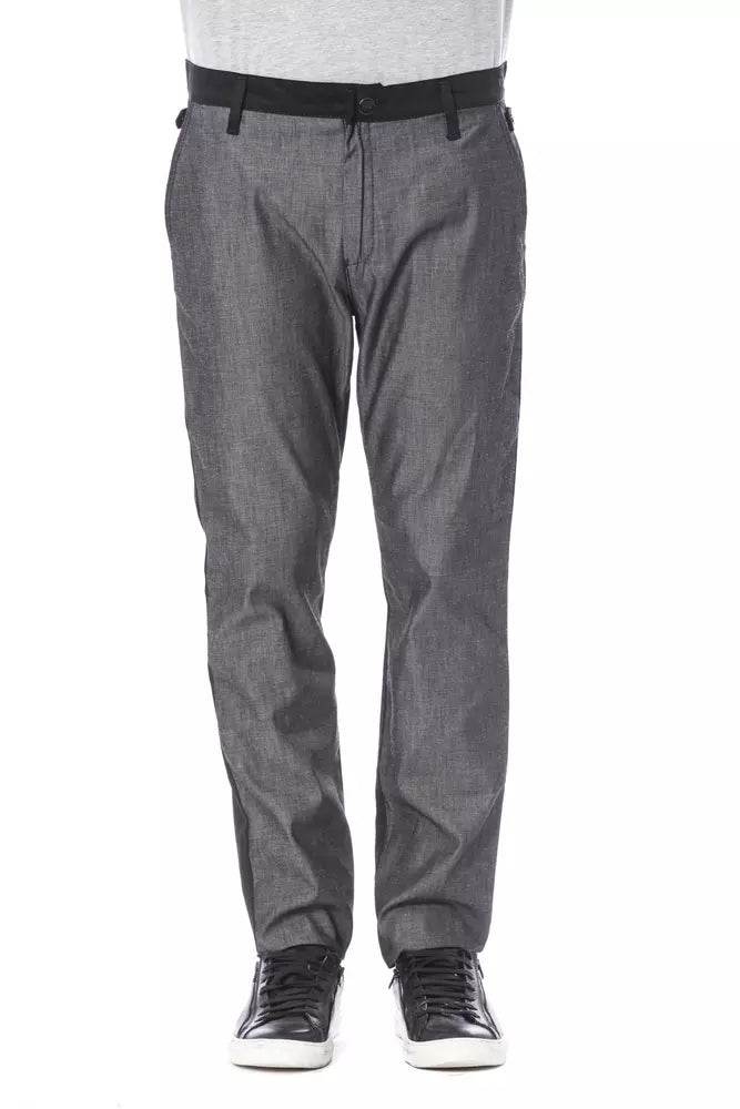 Verri Black Cotton Men Pant - Hilstor