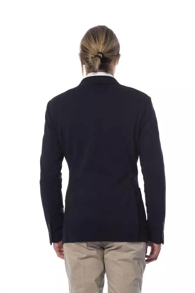 Verri Blue Viscose Men Blazer - Hilstor