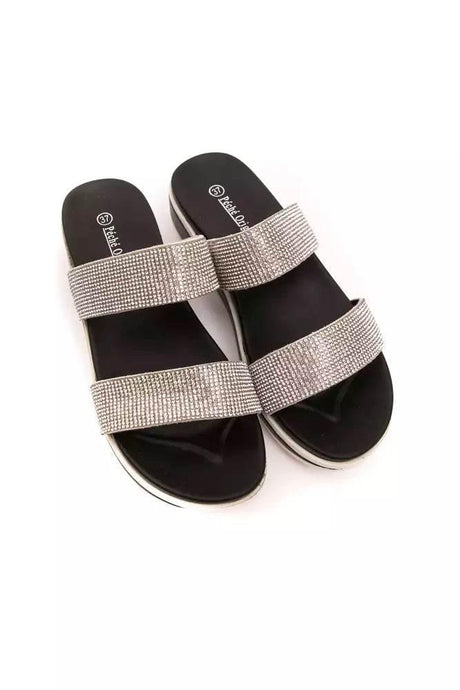 Péché Originel Silver Textile Women Sandal - Hilstor
