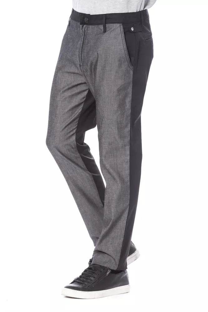 Verri Black Cotton Men Pant - Hilstor