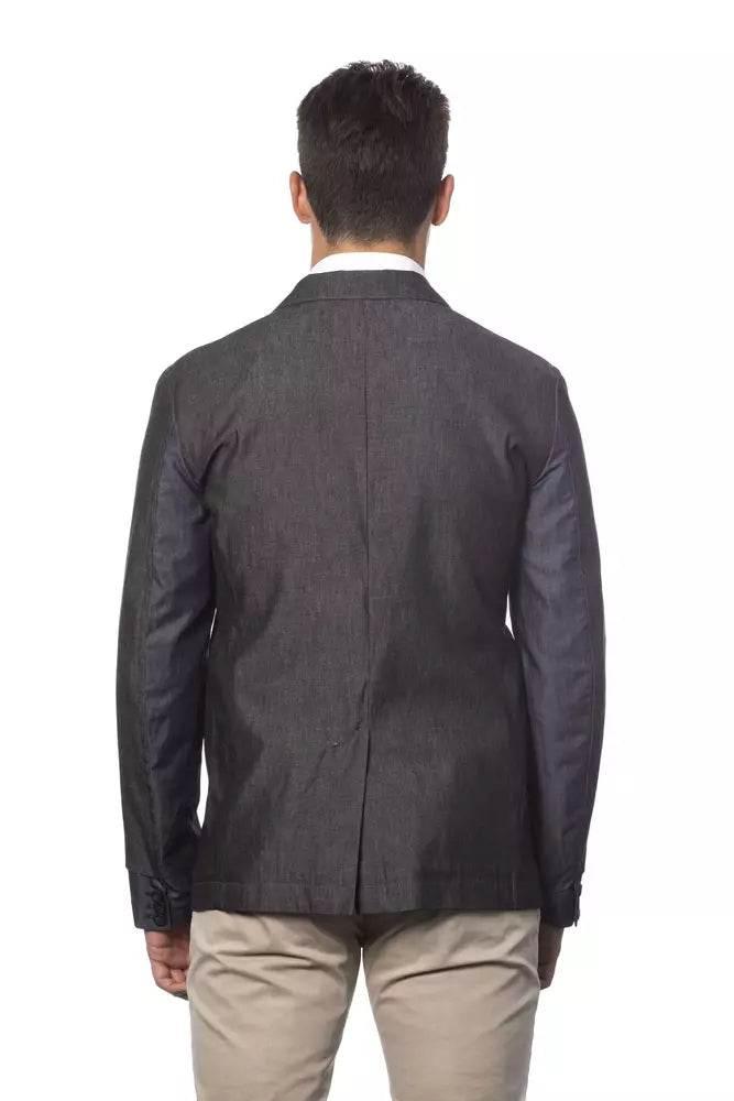 Verri Gray Cotton Men Blazer - Hilstor