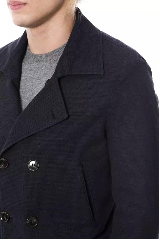 Verri Elegant Double Breasted Blue Blazer - Hilstor