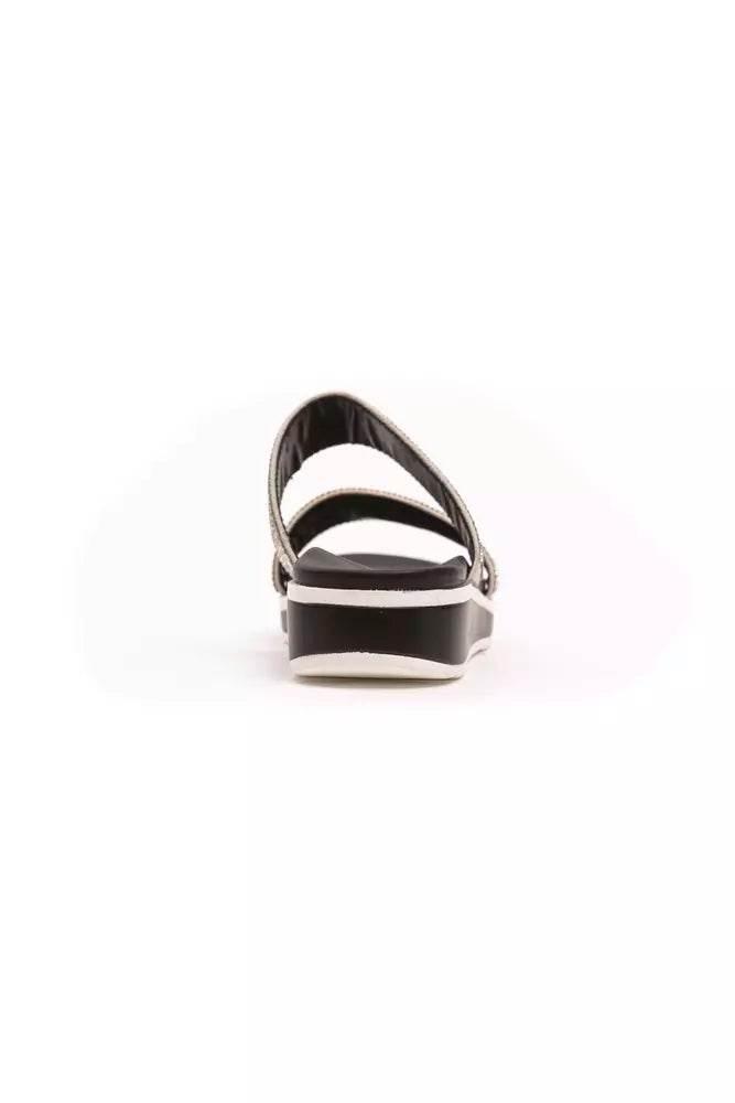 Péché Originel Silver Textile Women Sandal - Hilstor