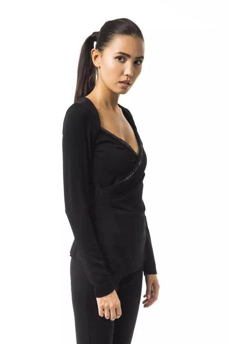 BYBLOS Black Viscose Women Top - Hilstor
