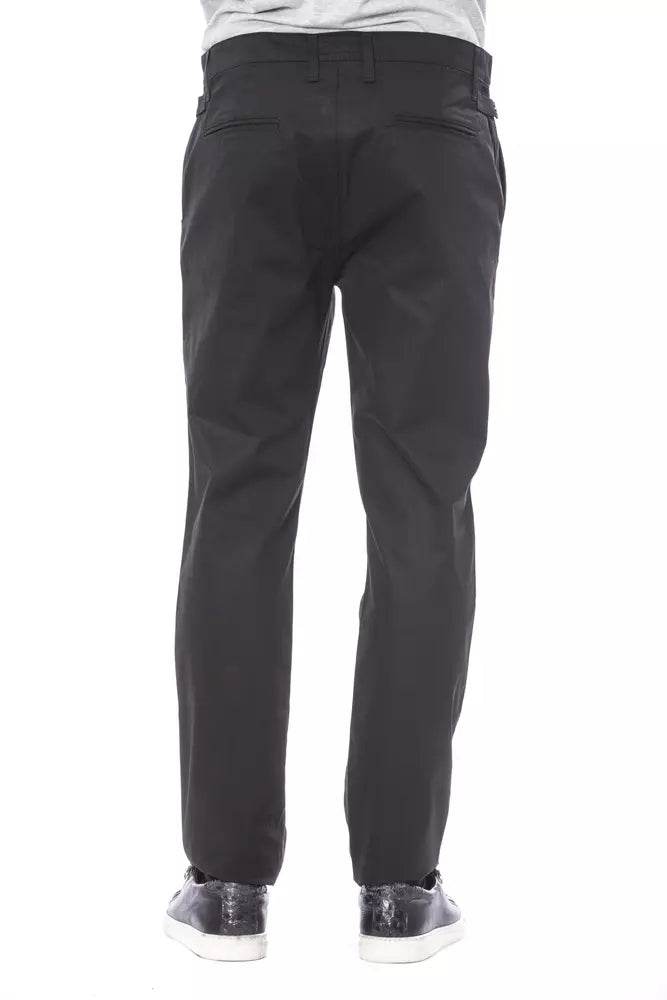 Verri Black Cotton Men Pant - Hilstor