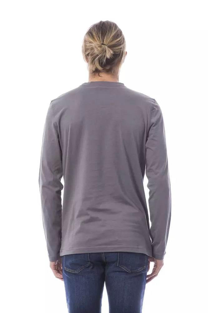 Verri Gray Cotton Men T-Shirt - Hilstor
